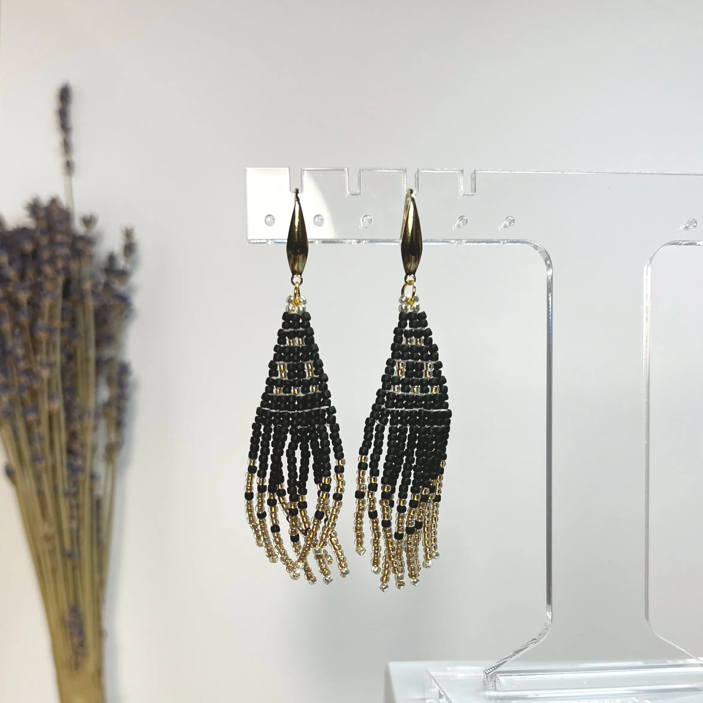 Bead earrings - Custom Fringe