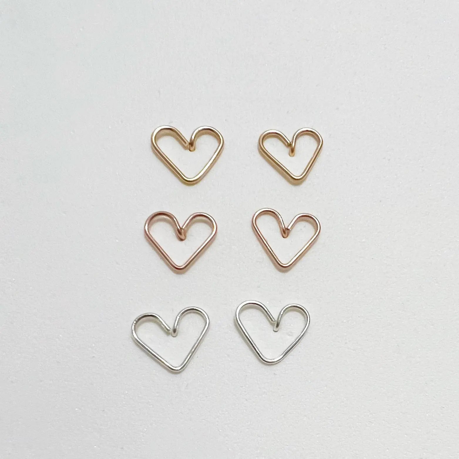 Heart Studs Earrings Nixso Boutique
