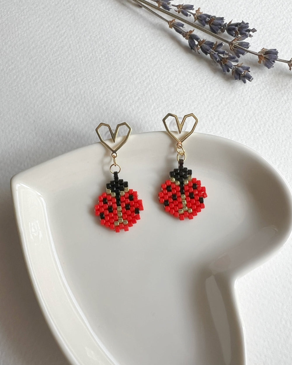 Lady Bug Dangle Earrings