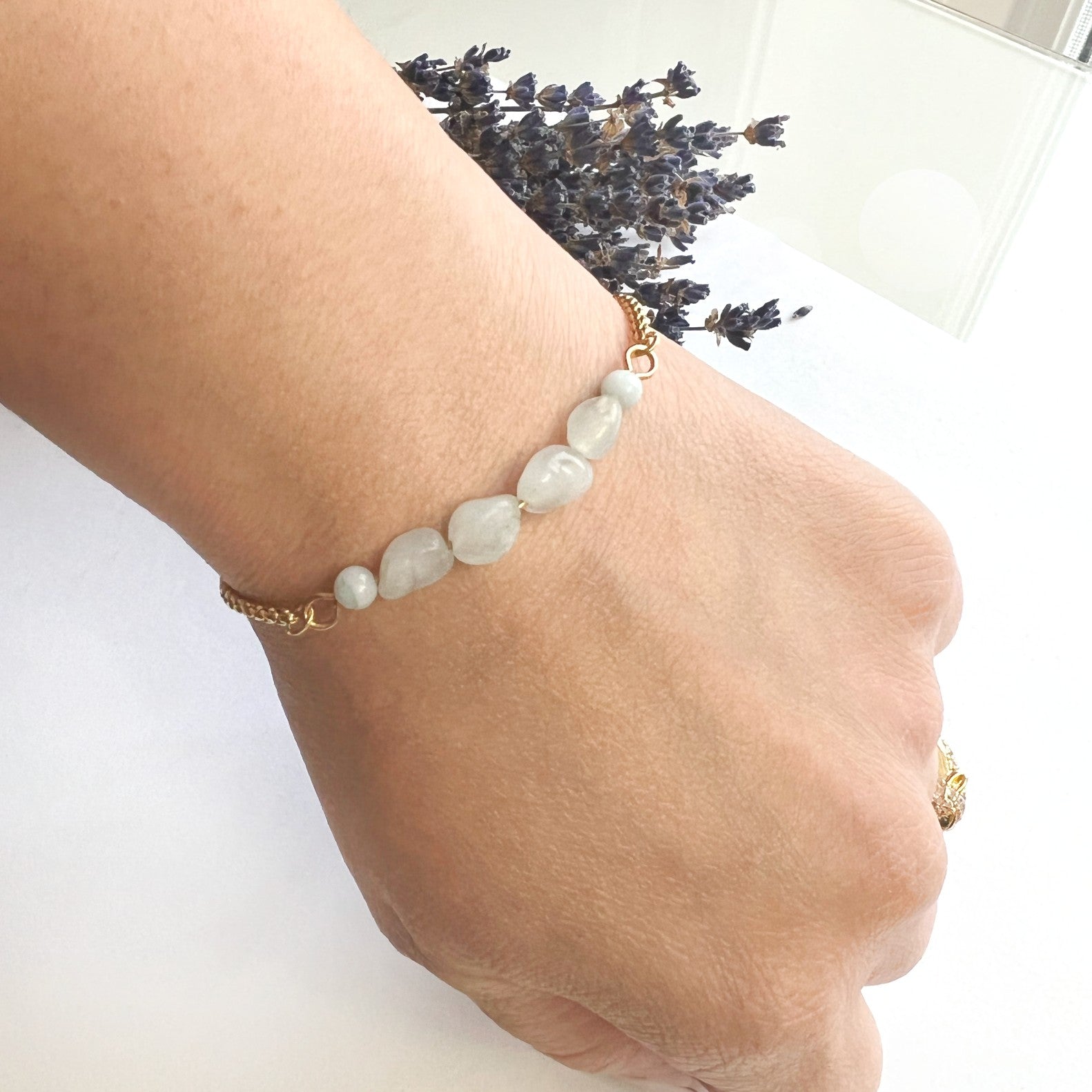 Aquamarines adjustable Bracelet Nixso Boutique