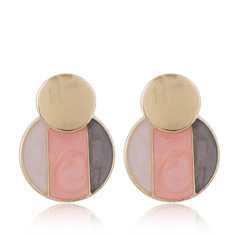 Color block in Pink Earrings Nixso Boutique