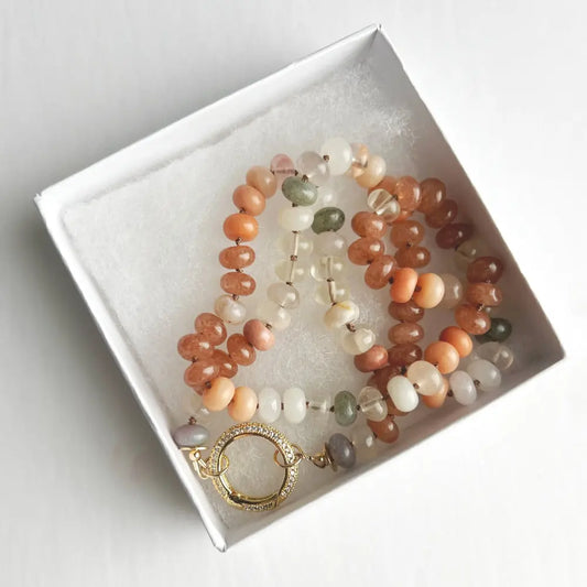Silk beaded Necklace - 14K Gold Filled Nixso Boutique