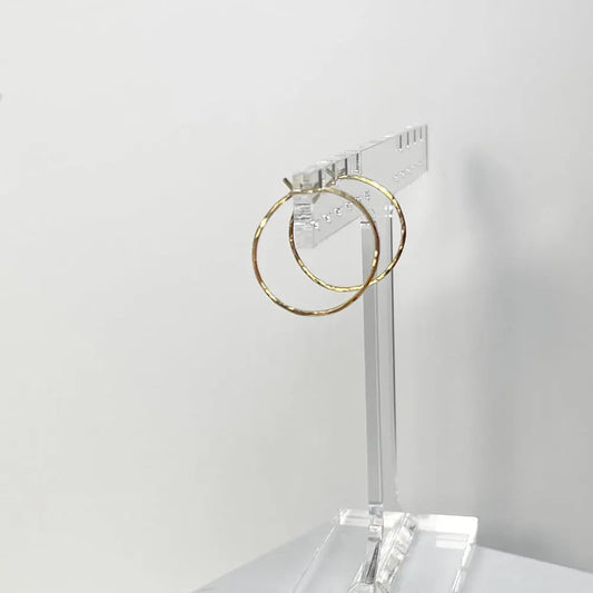 14K Gold Filled hammered hoops - 25mm Nixso Boutique