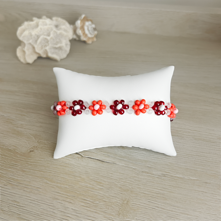 Large Daisy bracelet - Oranges