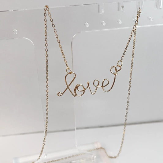 Love Name Pendant and Necklace - 14K Gold Filled Nixso Boutique