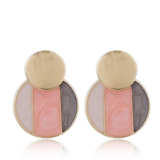 Color block in Pink Earrings Nixso Boutique
