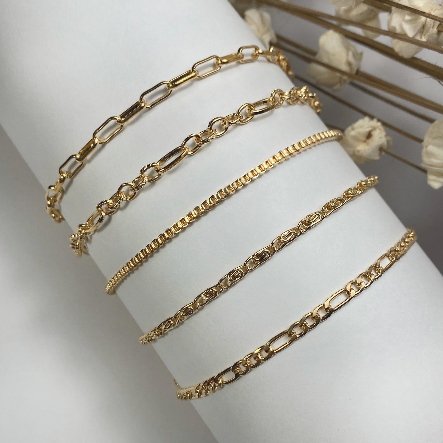 Everyday Stack Chain bracelets ♡ Nixso Boutique
