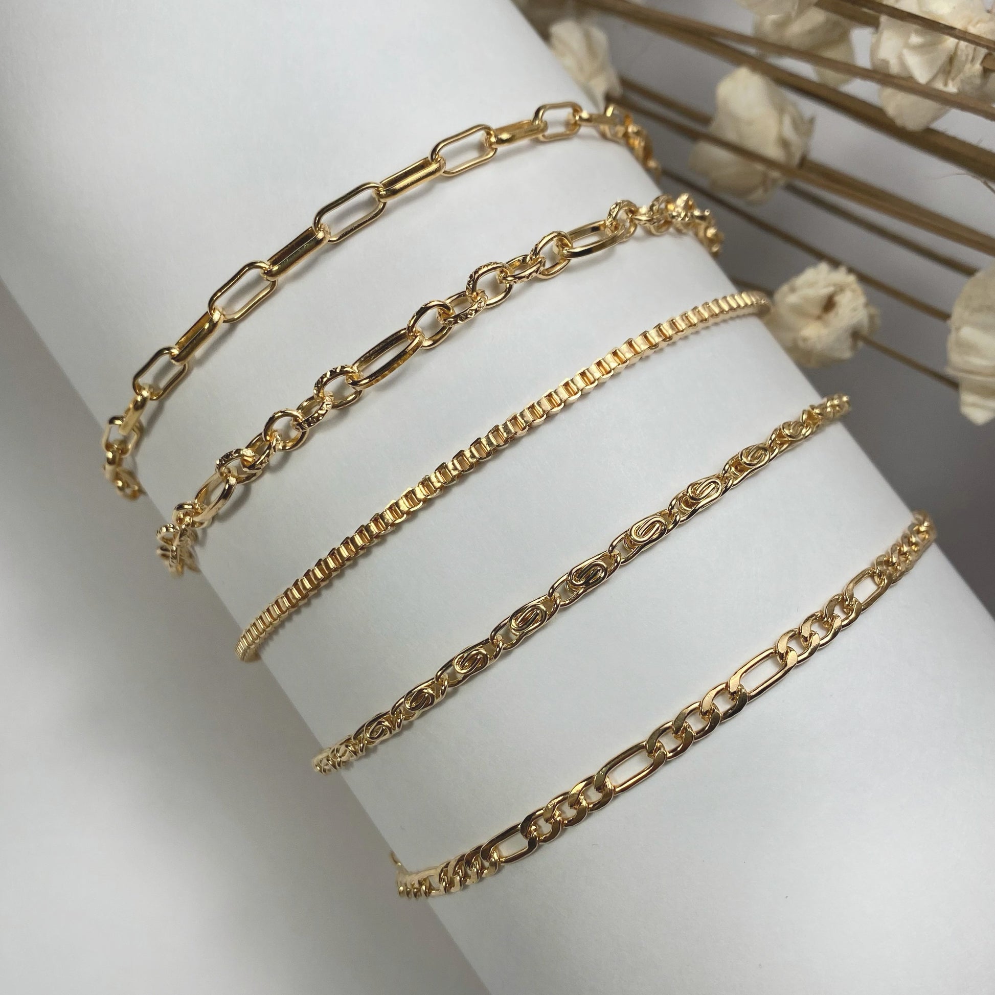 Everyday Stack Chain bracelets ♡ Nixso Boutique