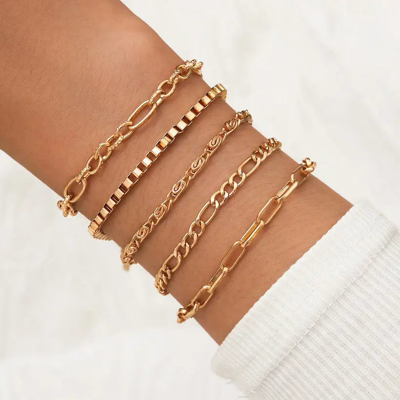 Everyday Stack Chain bracelets ♡ Nixso Boutique