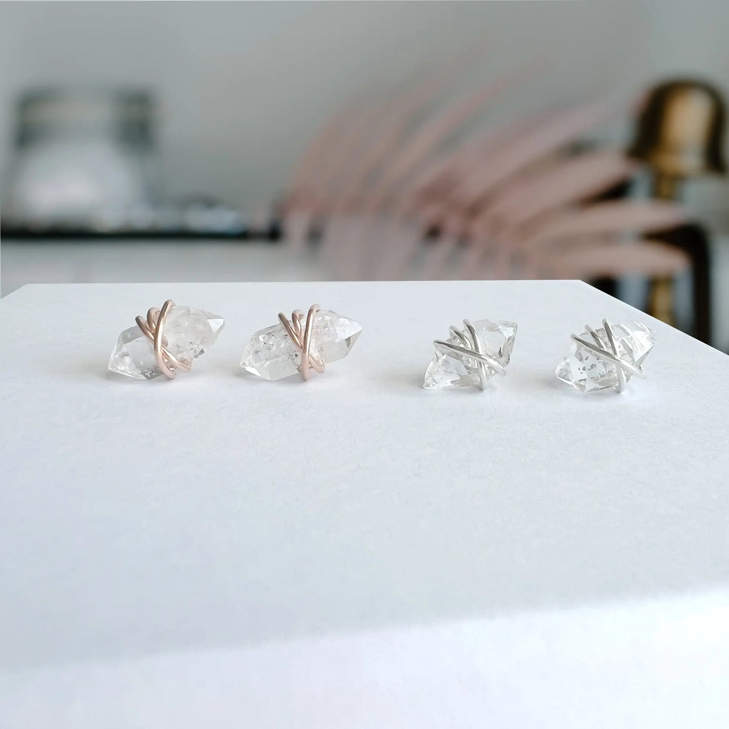 Herkimer Diamond Earring Studs Nixso Boutique