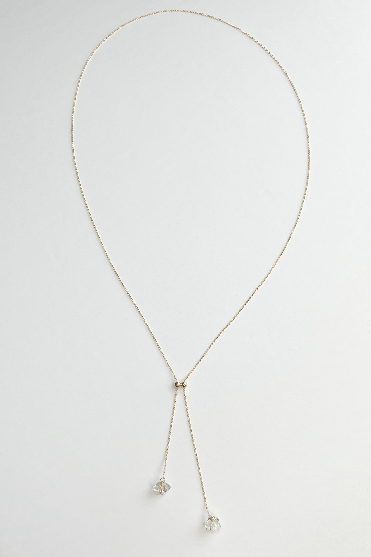 Lariat Herkimer Diamond Necklace Nixso Boutique