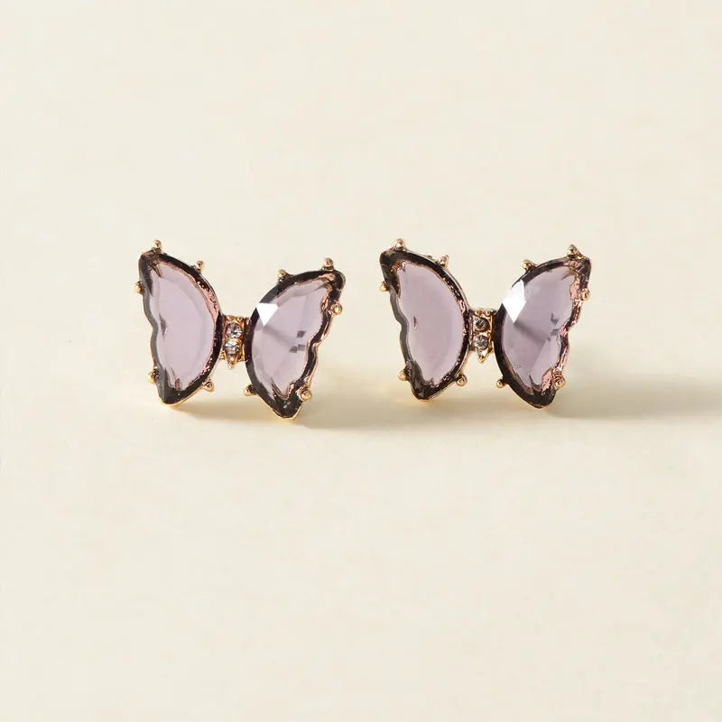 Transparent butterfly earrings Nixso Boutique